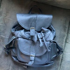 Leather backpack